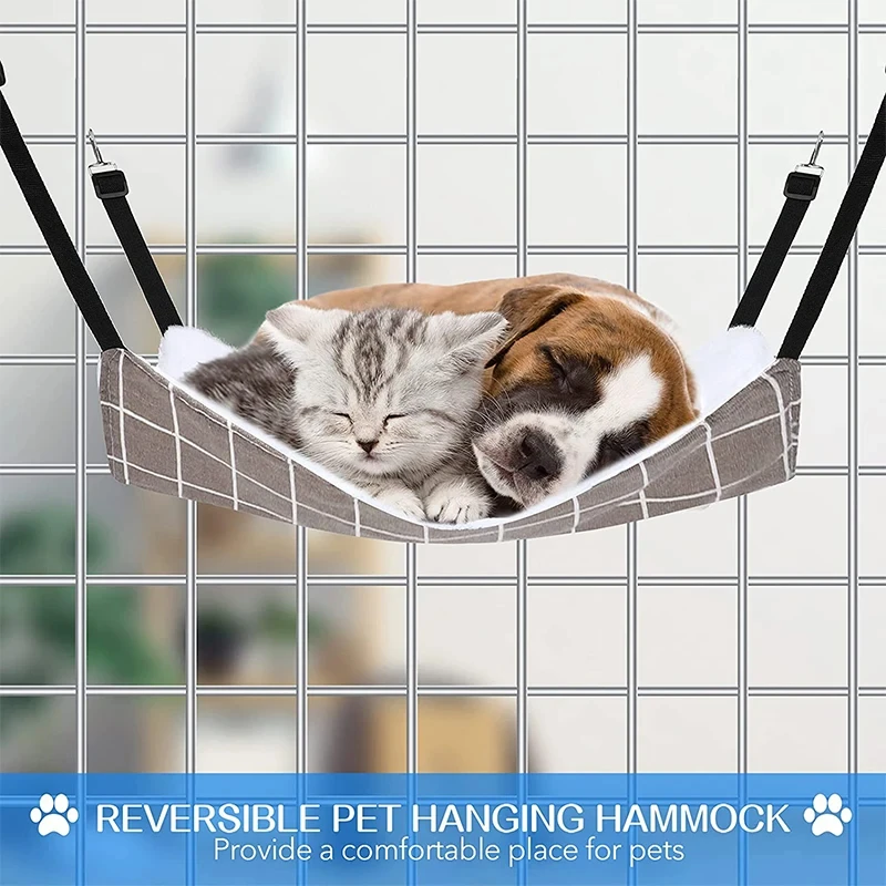 Rede Suspensa para Gatos Dupla Face com Alças Ajustáveis - Imagem 3