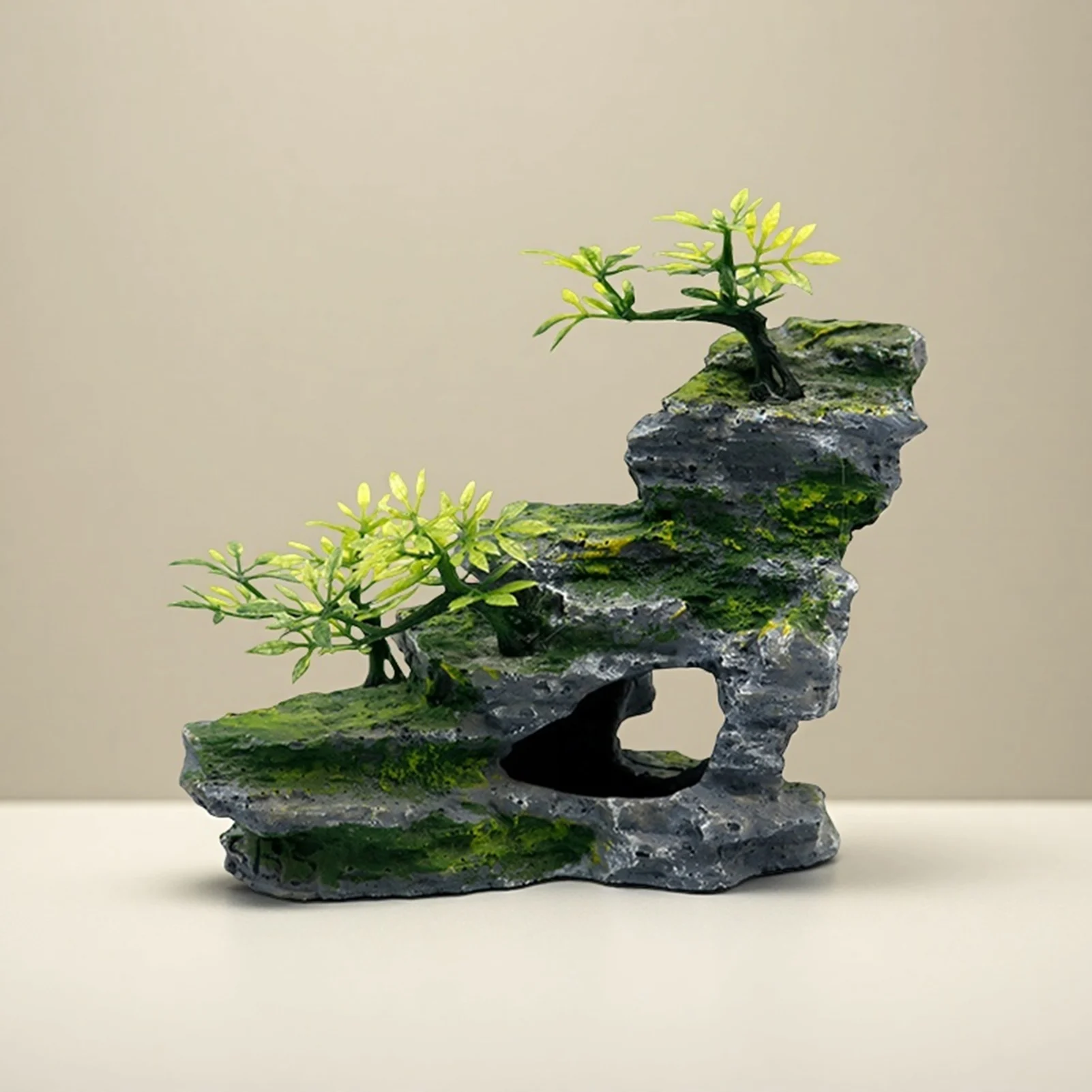 Ornamento de Resina para Aquário com Cenário de Montanha 10x13x7cm - Imagem 3