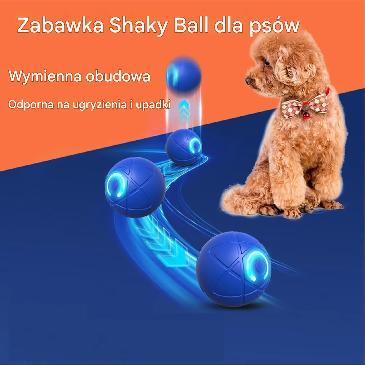 Bola de Brinquedo para Cães Recarregável USB com LED e 2 Modos - Imagem 3