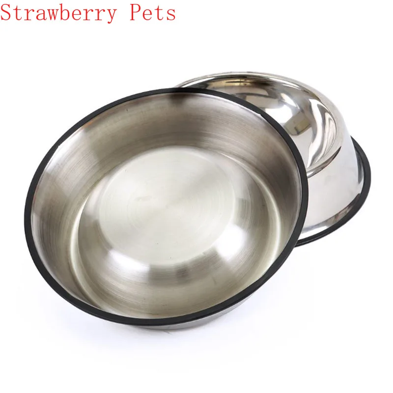 Tigela para Cães e Gatos de Aço Inoxidável com Base Antiderrapante - Imagem 4