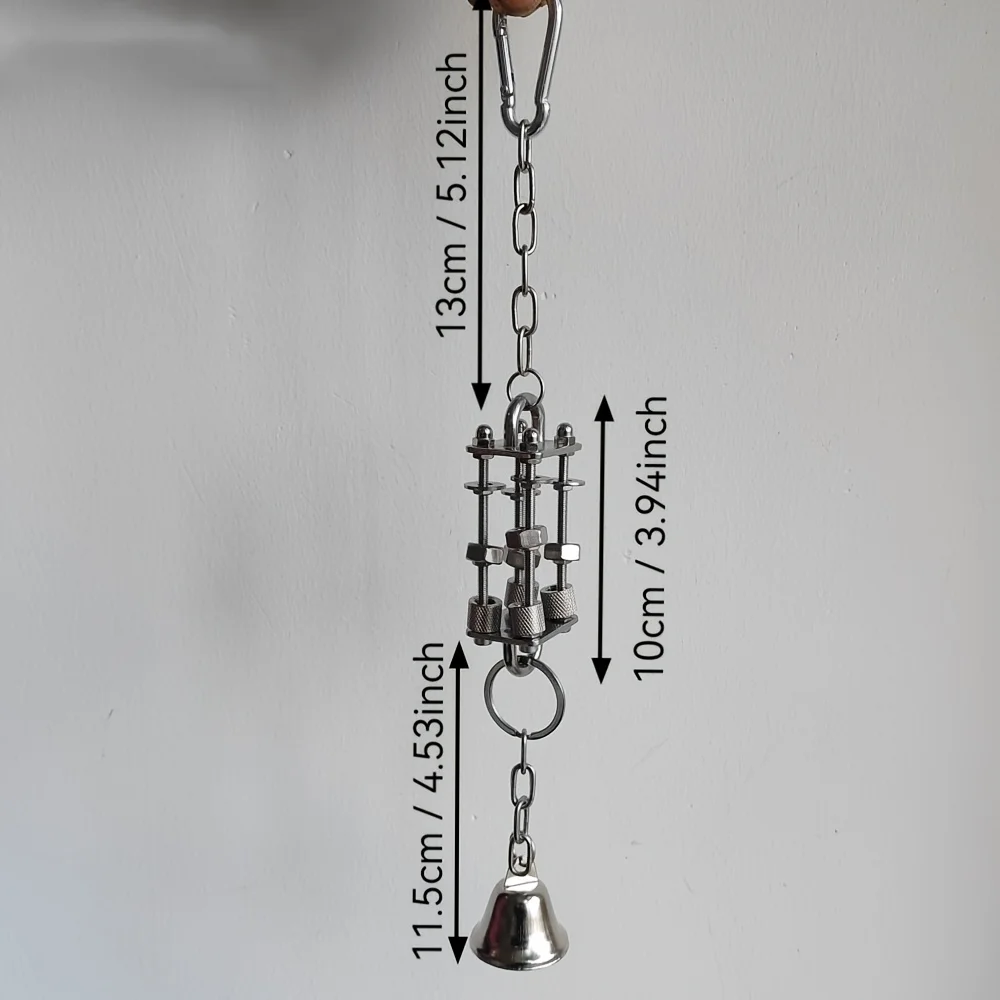 Brinquedo para Pássaros Sino de Aço Inoxidável para Gaiola - Imagem 6