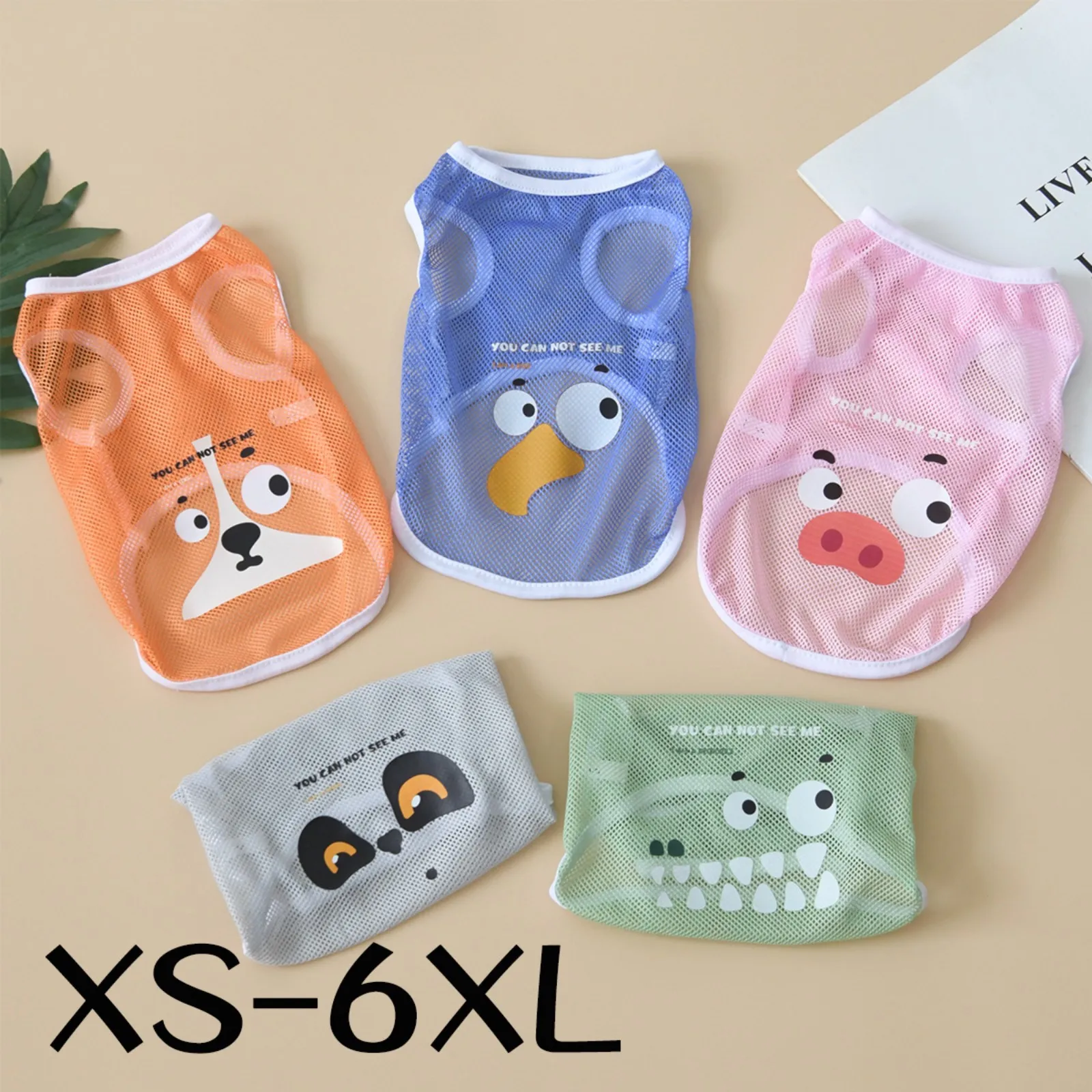 colete para cães e gatos de malha estampada