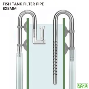 tubo filtro de aquário aço inoxidável
