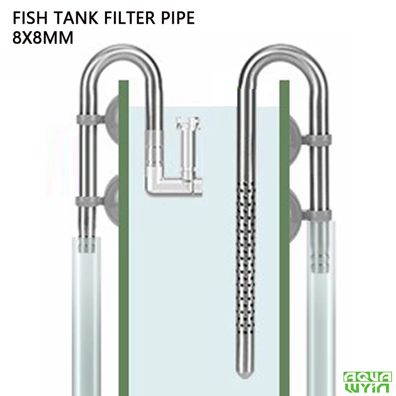 tubo filtro de aquário aço inoxidável