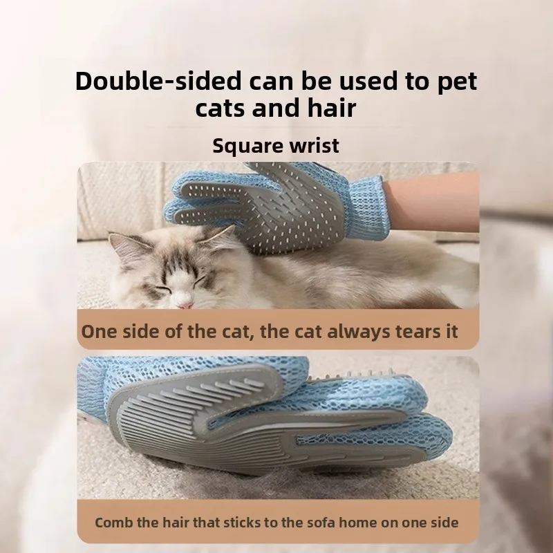 Luva Removedora de Pelos para Cães e Gatos Dupla Face 24x16 cm - Imagem 4