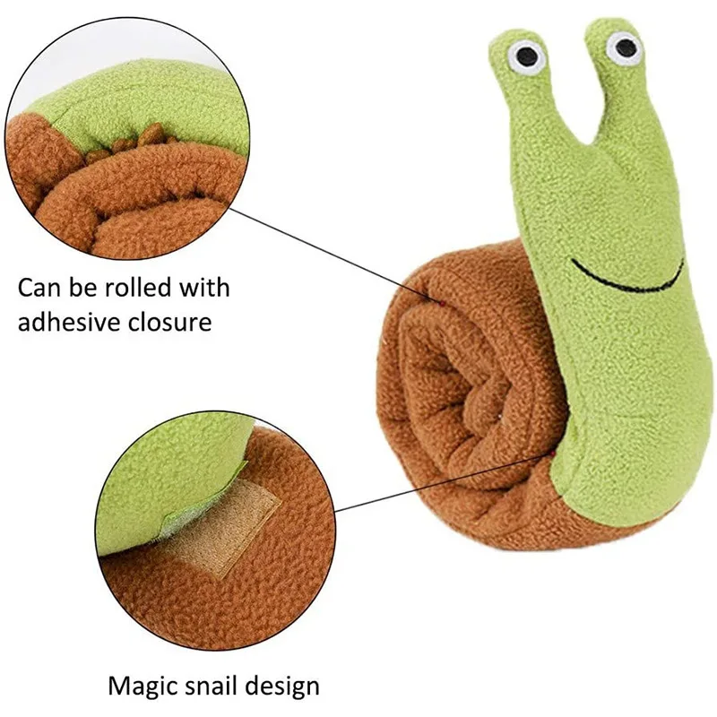Brinquedo de Pelúcia para Cães em Forma de Caracol com Esconde-Petiscos - Imagem 6