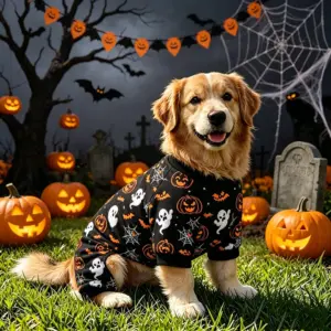 pijama de halloween para cães