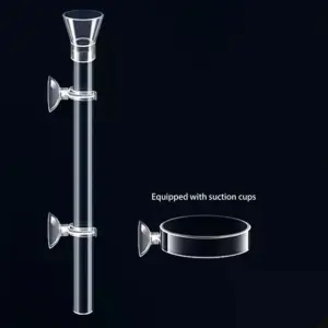tubo alimentador de acrílico para aquário