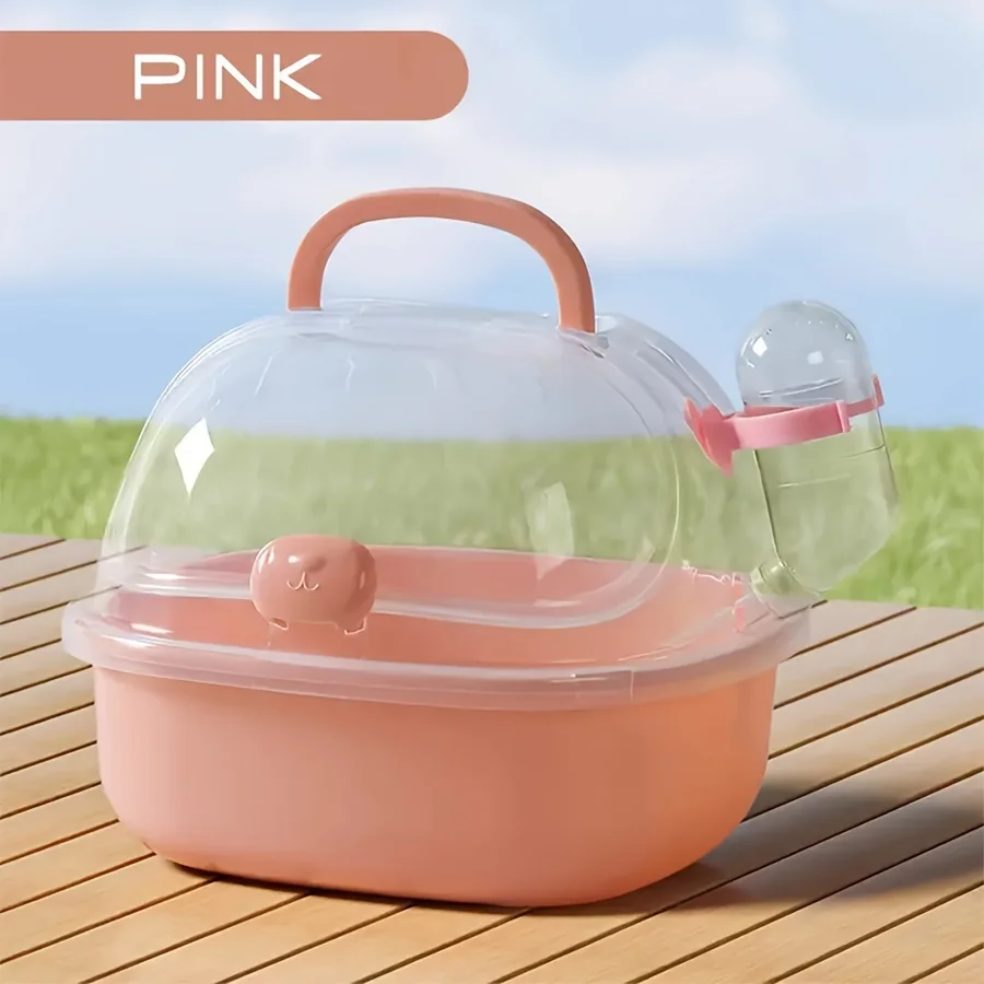 Gaiola Portátil para Hamster Transparente com Garrafa de Água - Imagem 4