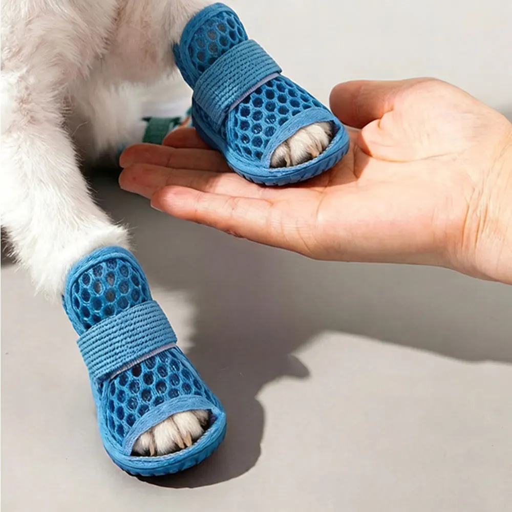sapatos de malha antiderrapantes para cães