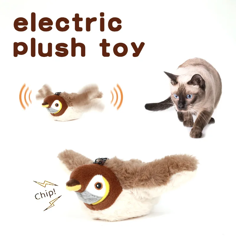 Brinquedo Pássaro Simulado para Gatos e Cães Recarregável com Som - Imagem 6