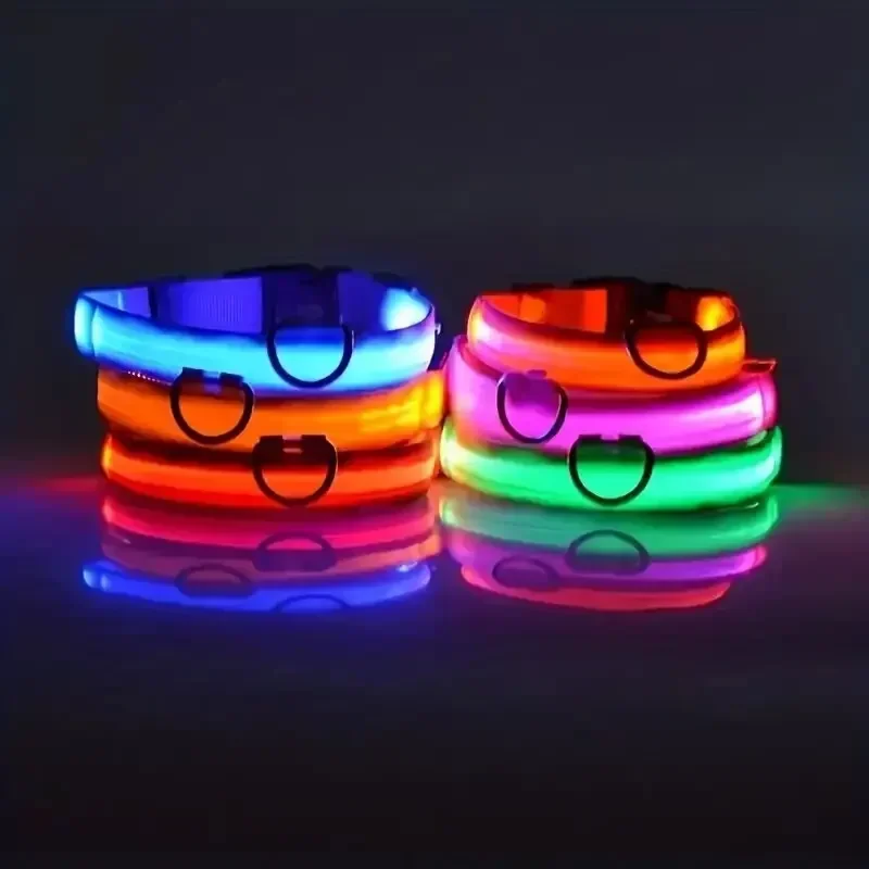 Coleira LED para Cães com 3 Modos de Luz para Caminhada Noturna - Imagem 4