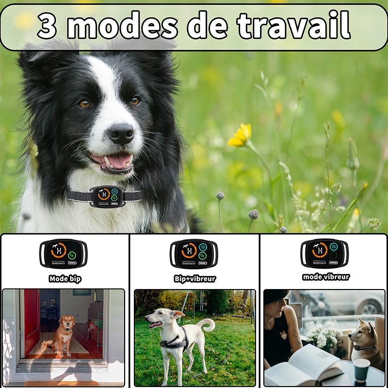 Coleira para Cães com Vibração e Som Recarregável IP67 - Imagem 3