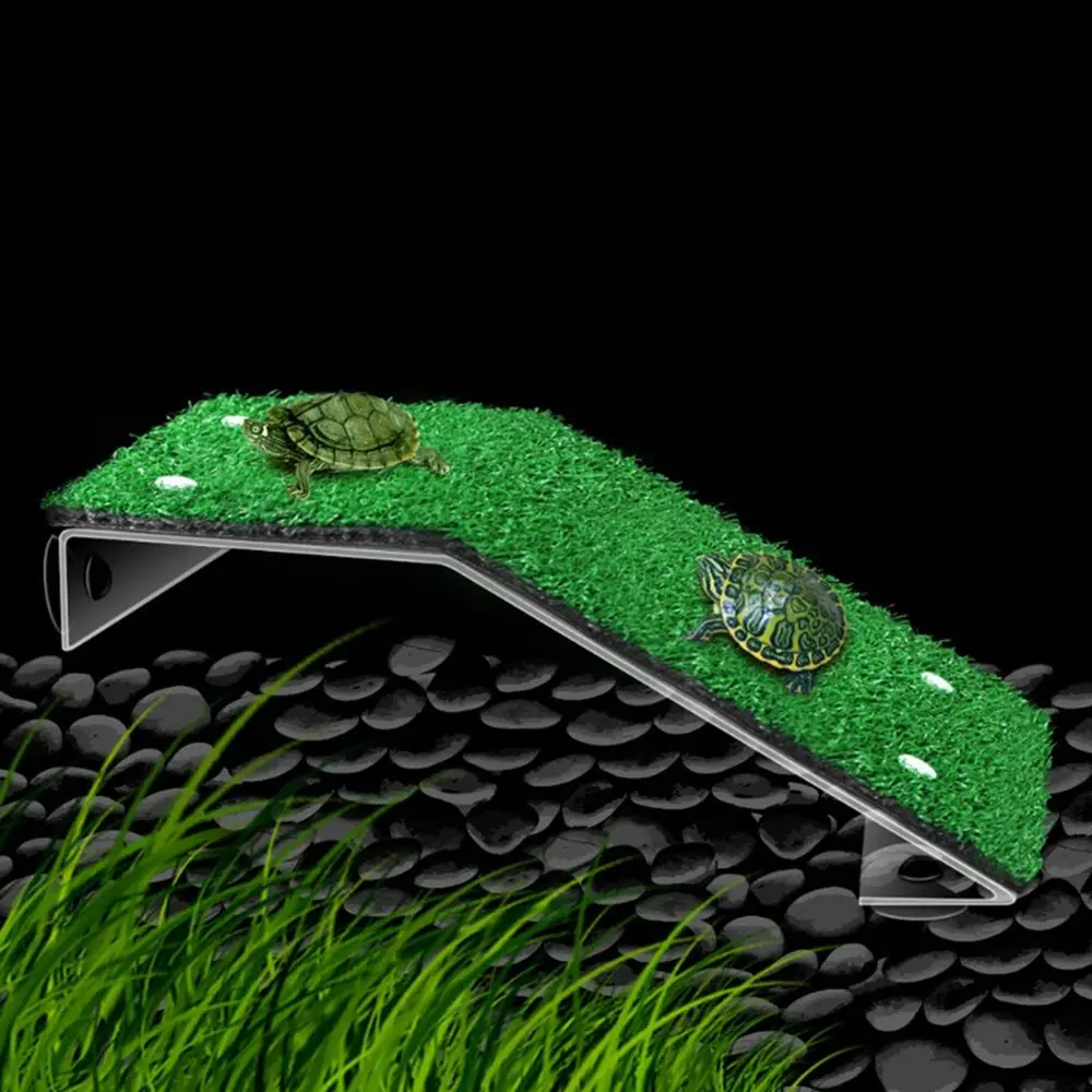 Plataforma de Basking para Tartarugas com Ventosas e Gramado Simulado - Imagem 5