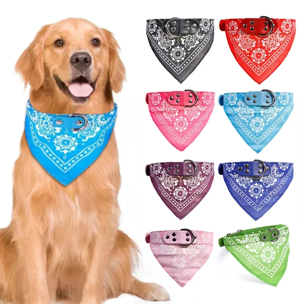 coleira bandana ajustável para cães e gatos