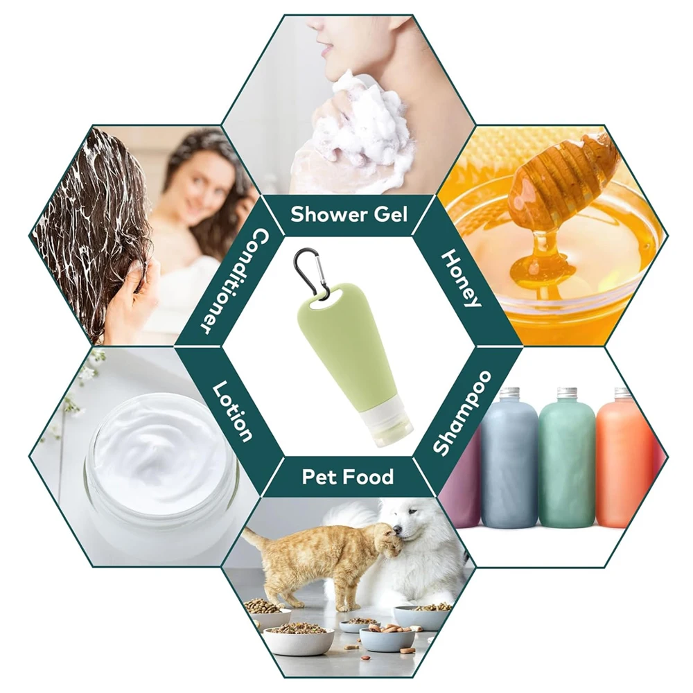 Garrafa de Água e Comida para Cães de Silicone 90 ml com Mosquetão - Imagem 6