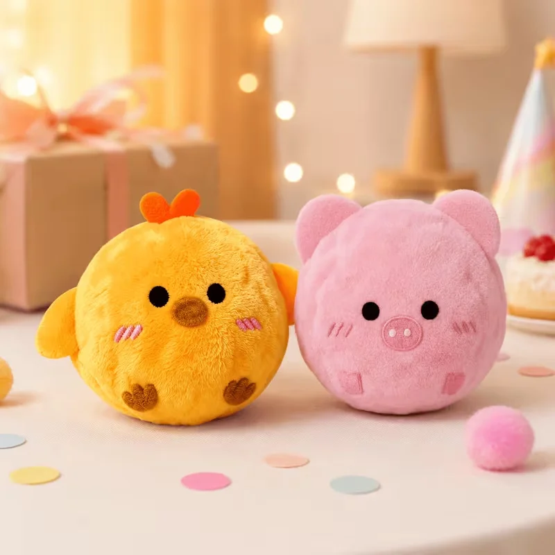 Brinquedo de Pintinho para Cães e Gatos Kit 2 Bolas Sonoras Amarelas - Imagem 6