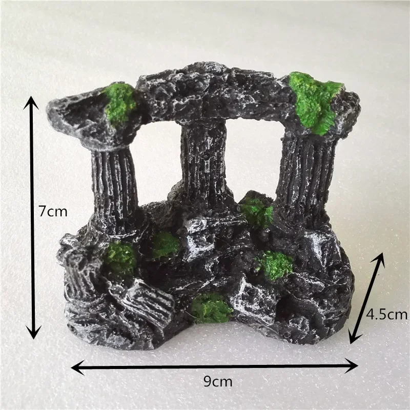 Decoração de Resina para Aquário Pilares Romanos 9x4,5x7 cm - Imagem 2