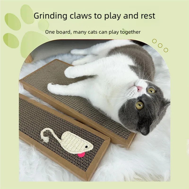 Arranhador de Papelão para Gato Redondo com Brinquedo Rato - Image 3