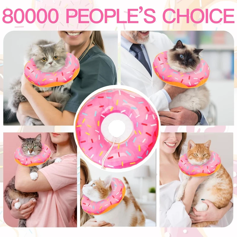 Coleira Elizabetana Gato Ajustável Tipo Donut Macio Leve - Imagem 6