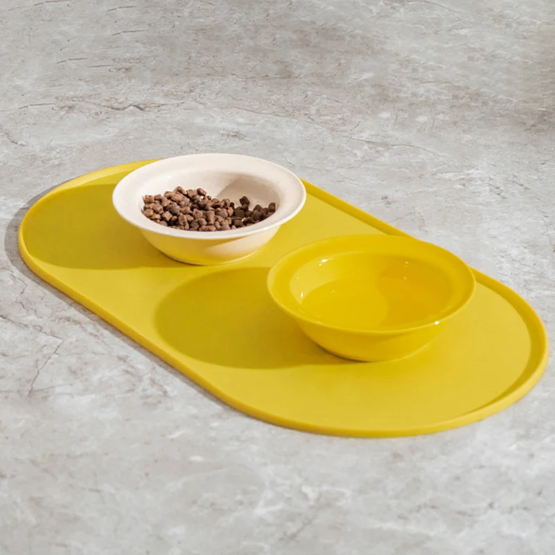 Tapete de Alimentação para Cães e Gatos de Silicone 45.5x24.5cm Impermeável - Imagem 5