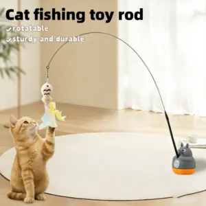varinha interativa para gatos com pena