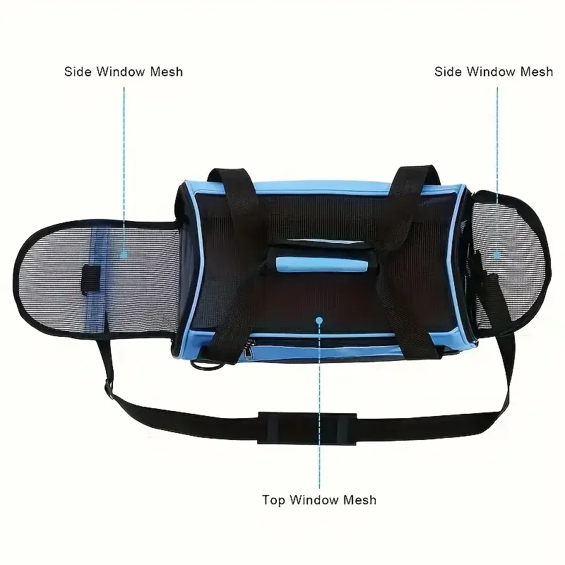 Bolsa de Transporte para Cães e Gatos Dobrável com Malha Respirável - Imagem 4
