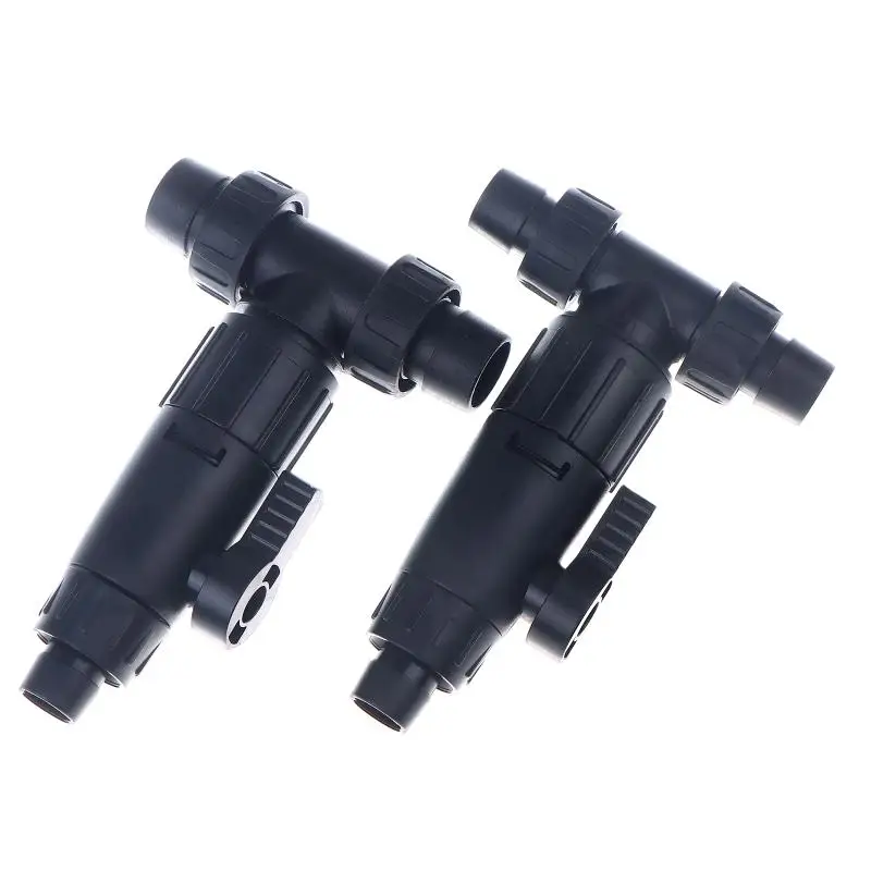 Conector Rápido para Mangueira de Aquário 12/16 mm Válvula Dupla Azul - Imagem 3
