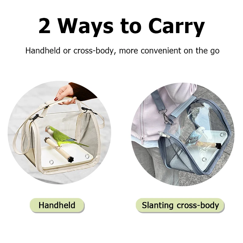 Bolsa de Viagem para Pássaros e Hamsters com Suporte e Alças Removíveis - Imagem 6