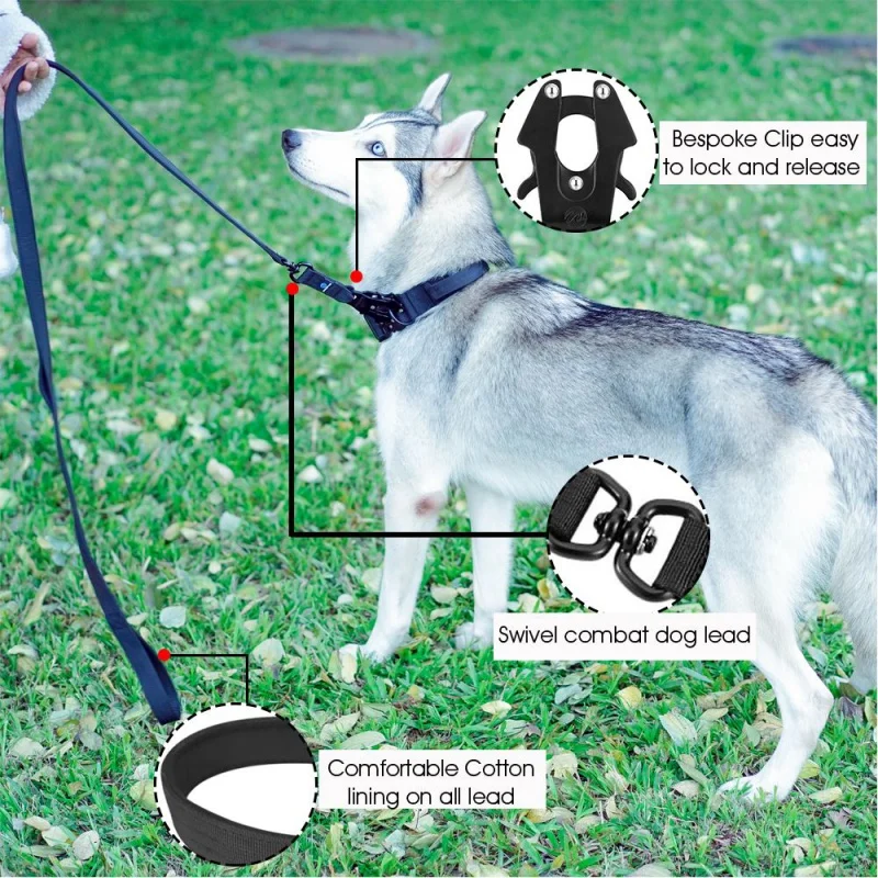 Coleira Tática para Cães de Nylon Ajustável com Fivela de Metal - Imagem 6