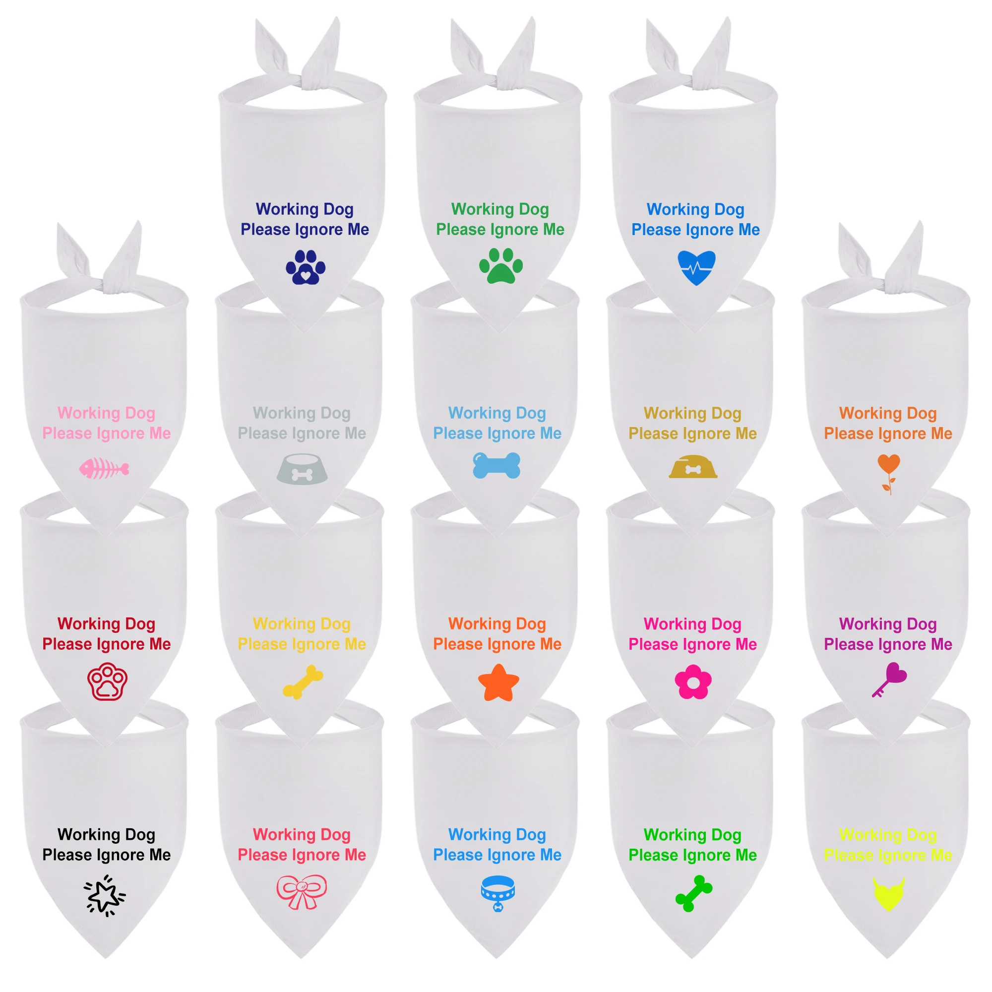 Bandana para Cães e Gatos Personalizável Lavável com Texto - Image 3