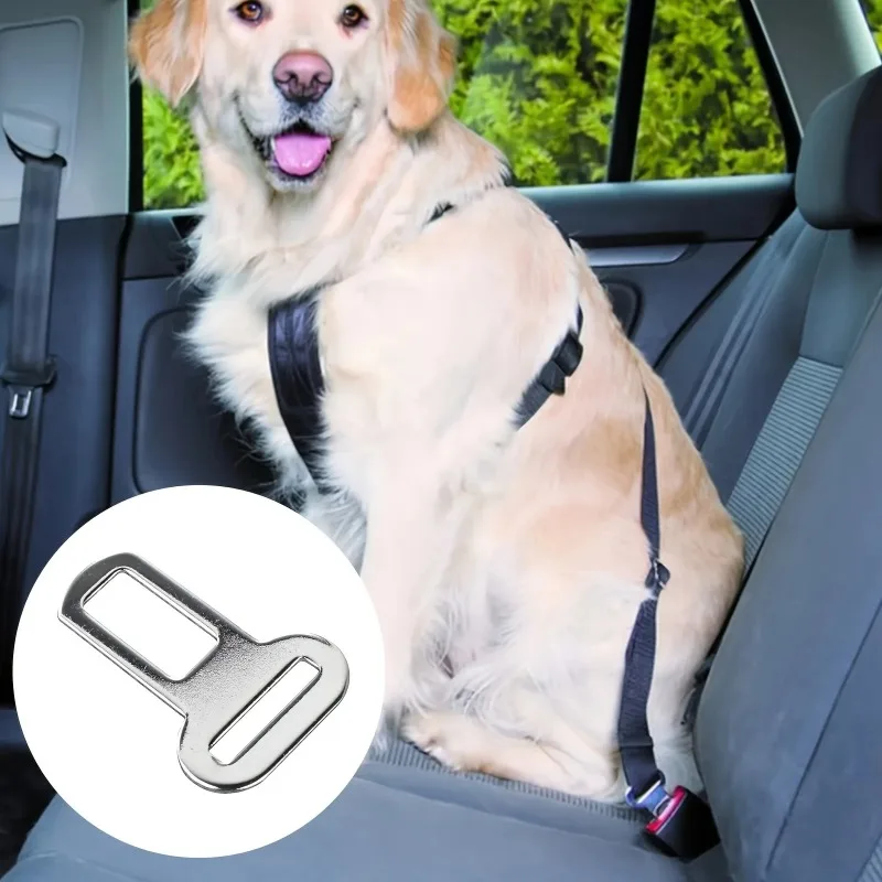 Adaptador de Cinto de Segurança para Cães e Gatos com Clipe de Metal - Imagem 3