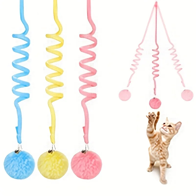 Brinquedo Teaser para Gato com Ventosa e Bola de Pelo Retrátil - Imagem 4