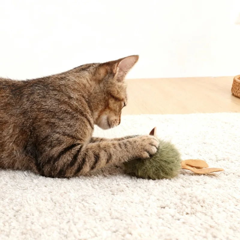 Kit 5 Ratos de Pelúcia para Gatos com Squeak e 14 cm - Imagem 4