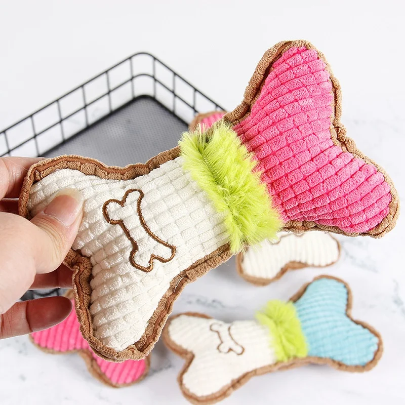 Brinquedo de Pelúcia para Cães Pequenos e Médios com Som e Limpeza de Dentes - Imagem 3