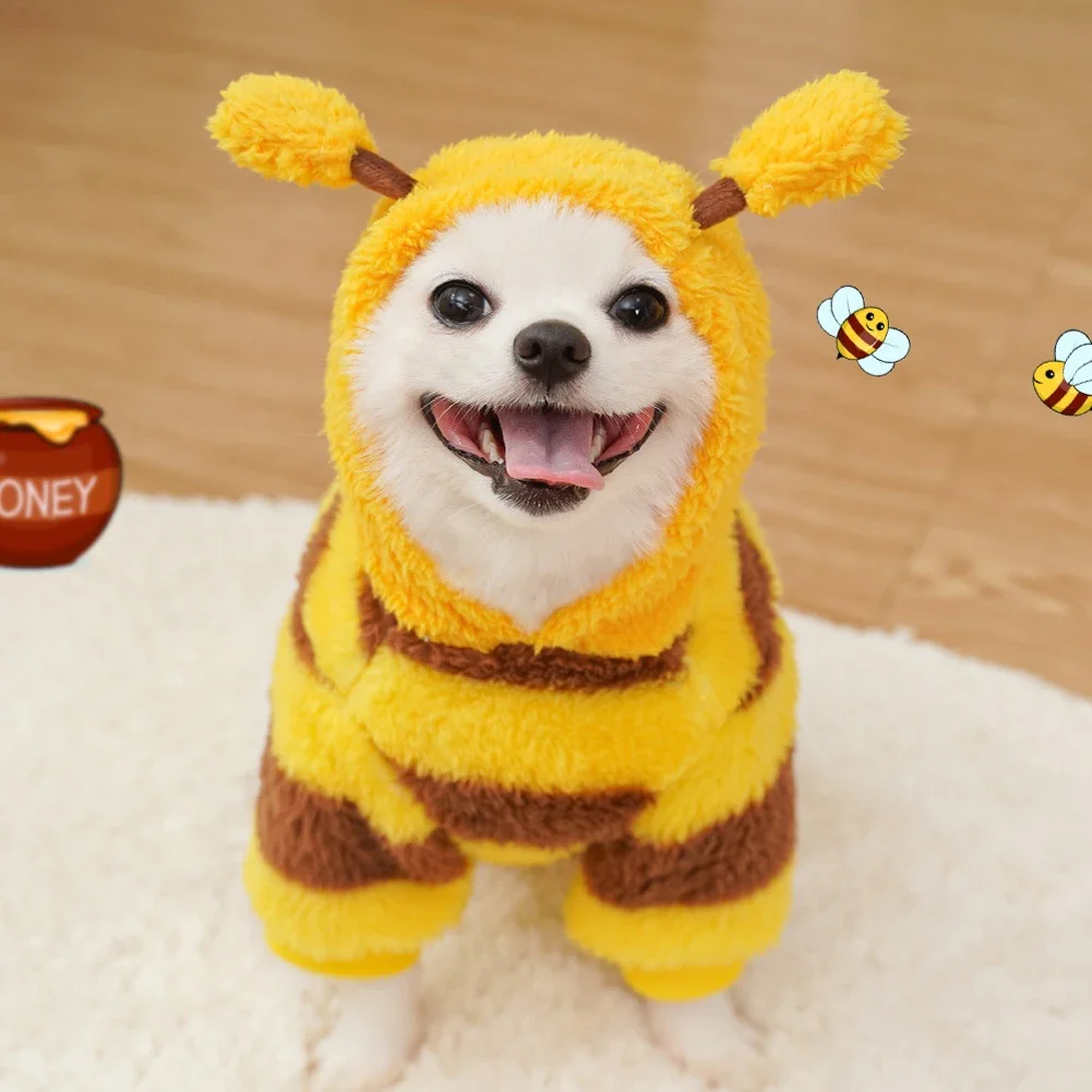 Roupa de Abelha para Cães e Gatos de Flanela para Inverno - Imagem 5