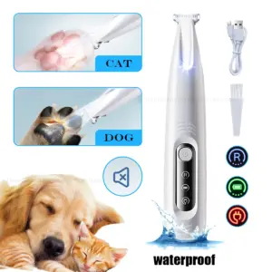 aparador de pelos para cães com luz LED