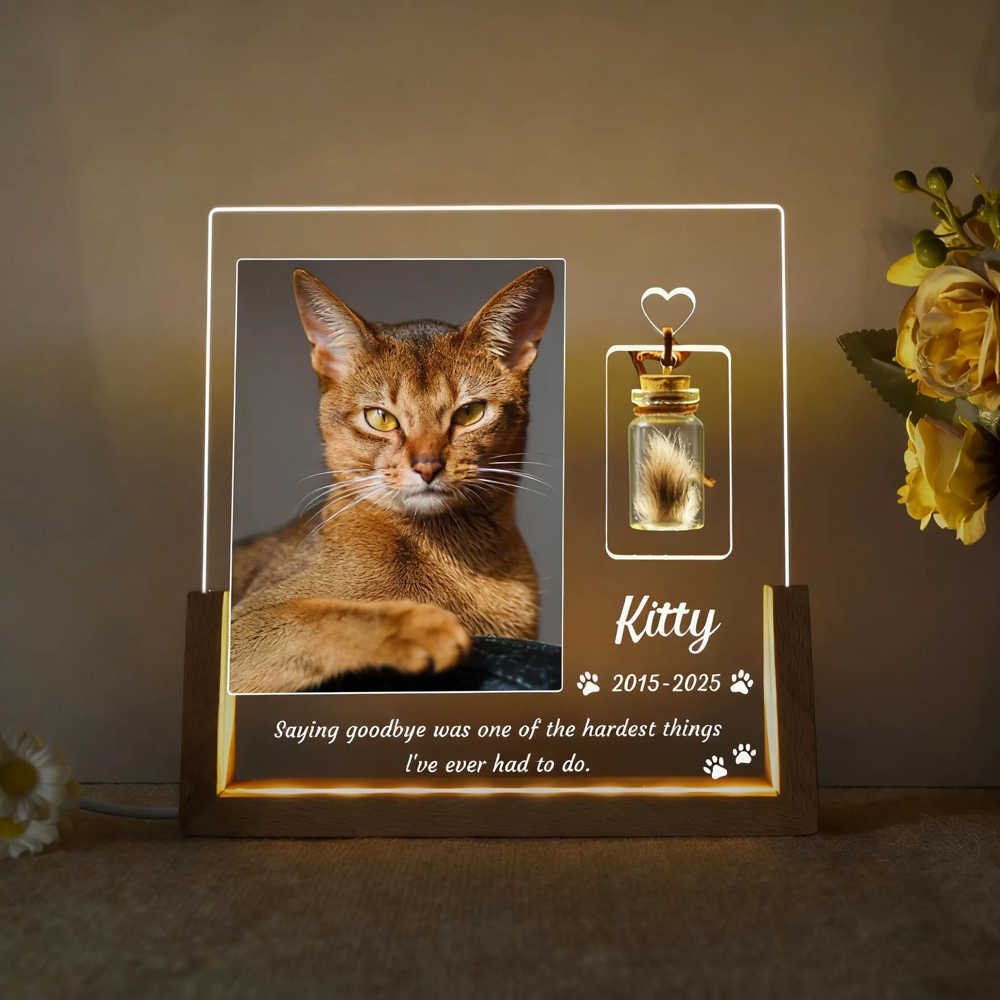 luminária de mesa LED USB para cães e gatos