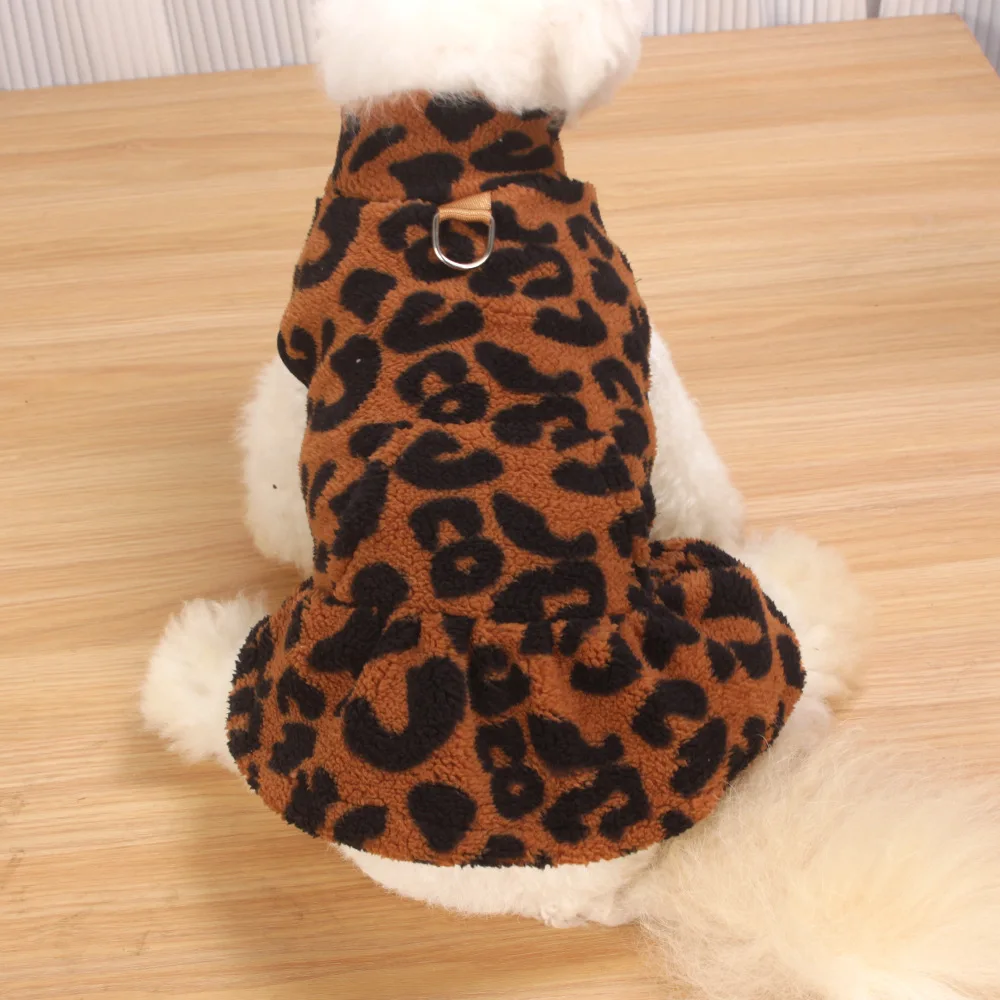 Vestido para Cães com Estampa de Leopardo para Inverno - Imagem 2