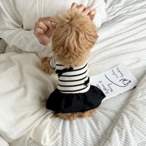colete listrado para cães e gatos