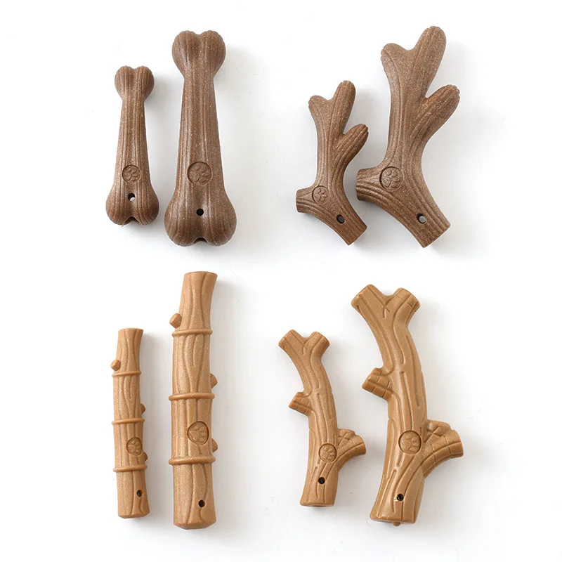 Brinquedo de Madeira para Cães com Formato de Osso para Mastigar - Imagem 2