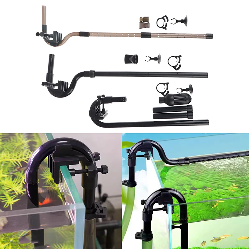 Kit de Tubos para Filtro de Aquário de Plástico Preto - Imagem 2