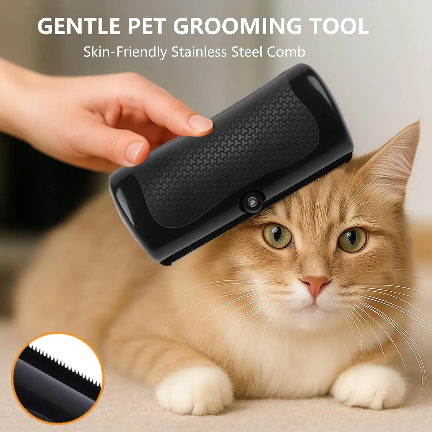 Escova Removedora de Pelos para Cães e Gatos com Cabo Ergonômico - Imagem 2