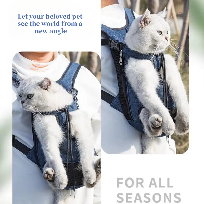 Mochila para Cães e Gatos Pequenos com Rede Frontal Respirável - Image 6