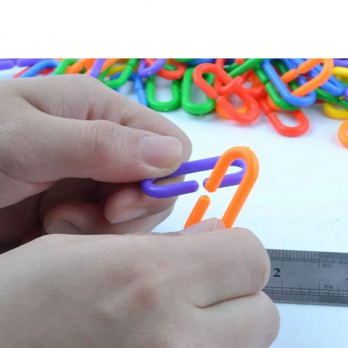 Elo de Plástico para Pássaros Colorido para Gaiola Montável - Imagem 3
