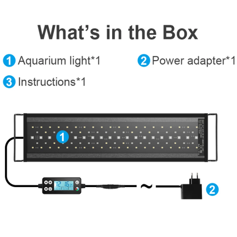 Luz LED WRGB para Aquário 30-45cm com Timer Programável - Imagem 6