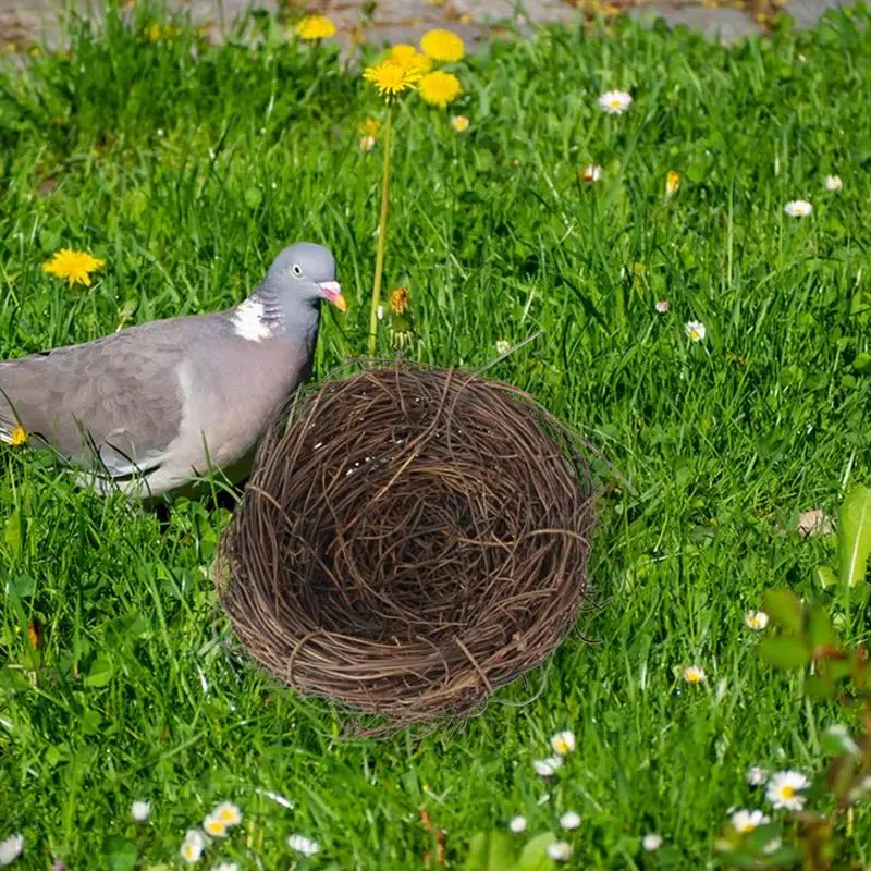Ninho Casa de Pássaro Rattan para Gaiola e Jardim Artesanal - Imagem 3