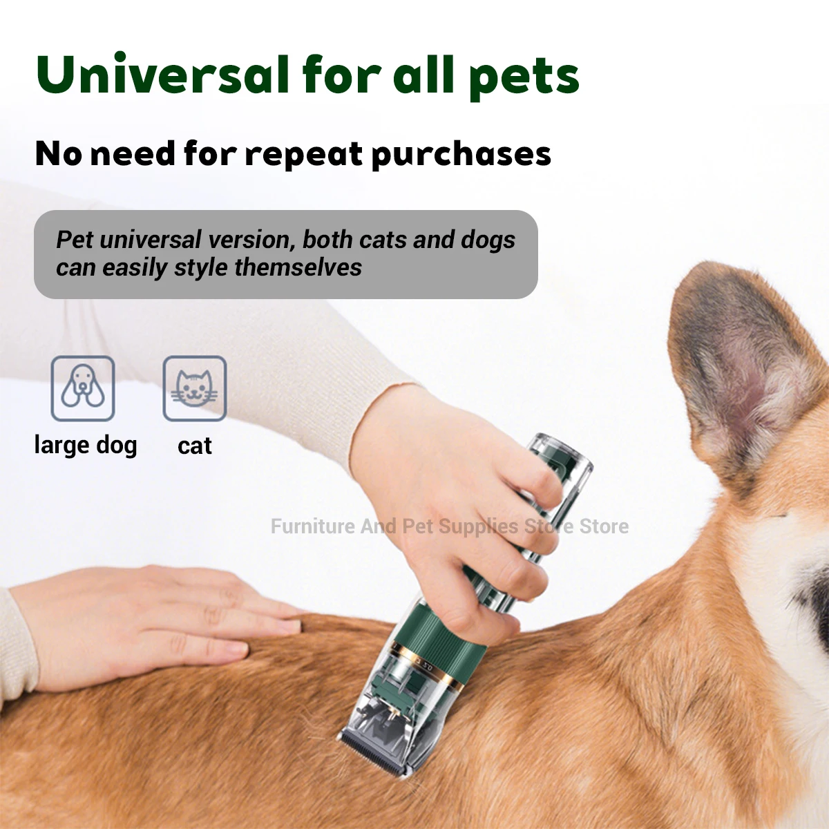 Máquina de Tosa para Cães e Gatos Recarregável USB com Visor LED - Imagem 3