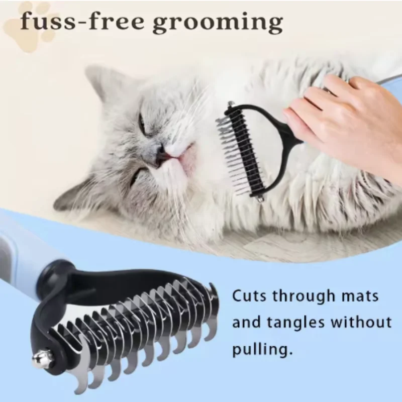 Escova de Aço Inoxidável Dupla Face para Cães e Gatos - Imagem 6