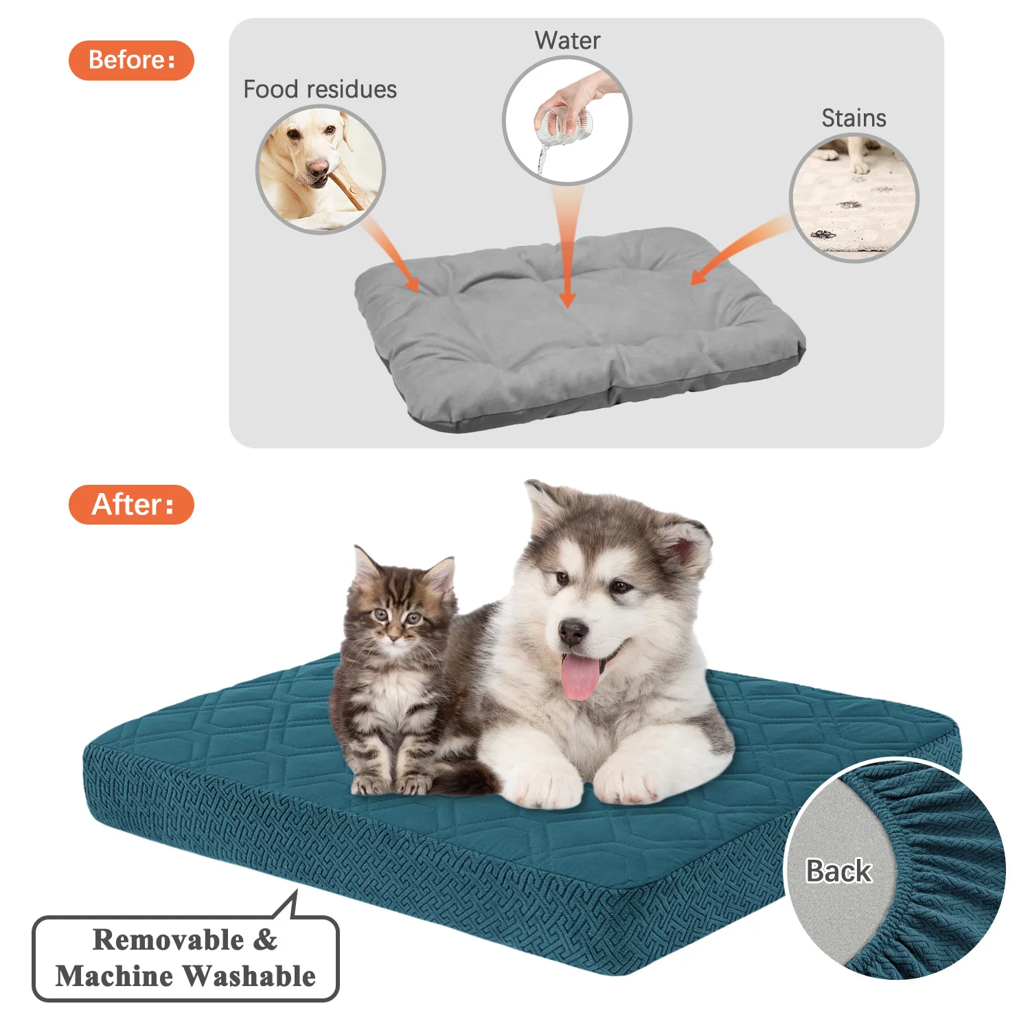 Capa de Cama para Cães e Gatos Impermeável Lavável com Elástico - Imagem 5